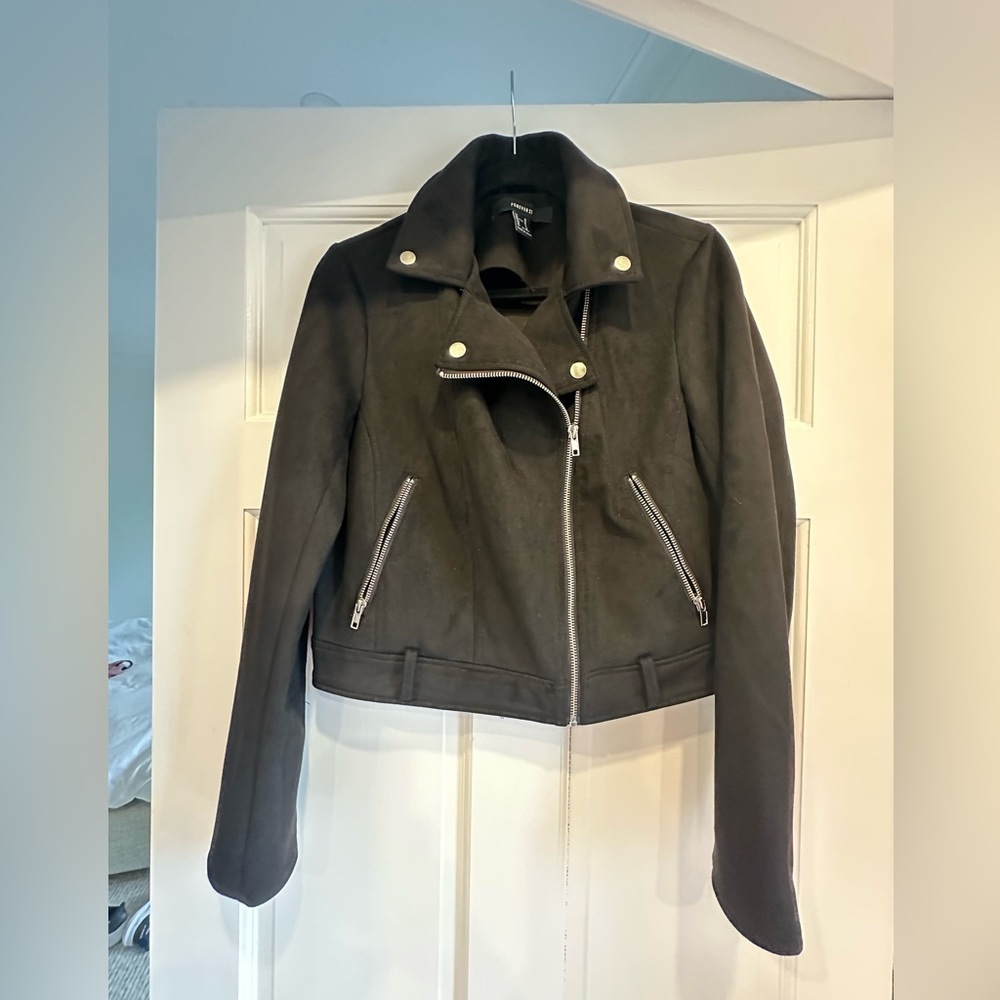 Black Suede Motocycle Jacket